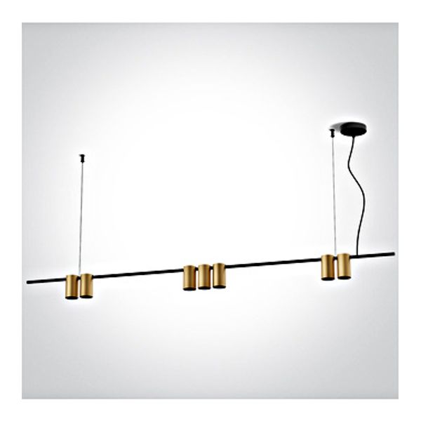 63146B/BBS BRUSHED BRASS PENDANT GU10 7x7W IP20 100-240V image 1