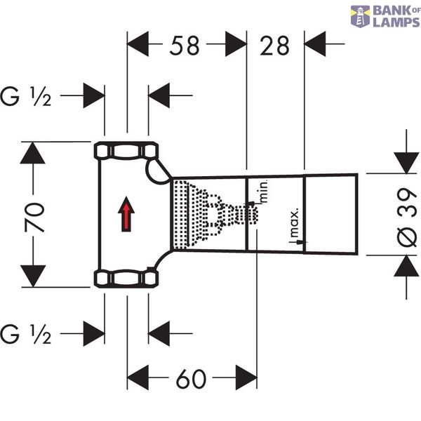 Concealed valve 1/2", 52l/min image 2