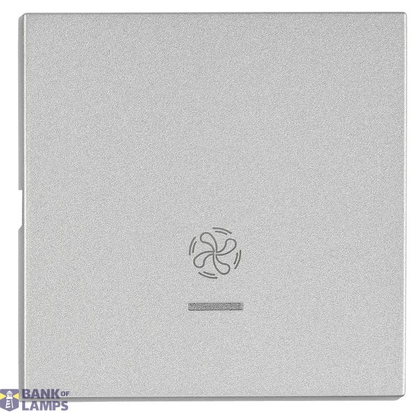 Rocker with tranparent control window and symbol fan, silver image 1