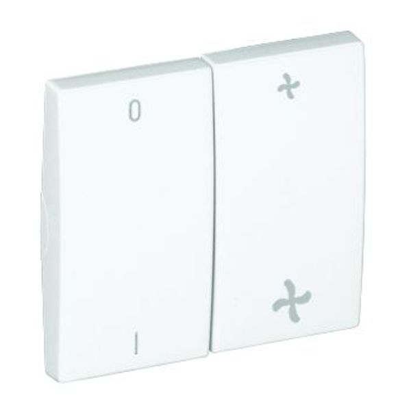 DOUBLE ROCKER F/ TWO-WAY SWITCH FAN WHITE image 1