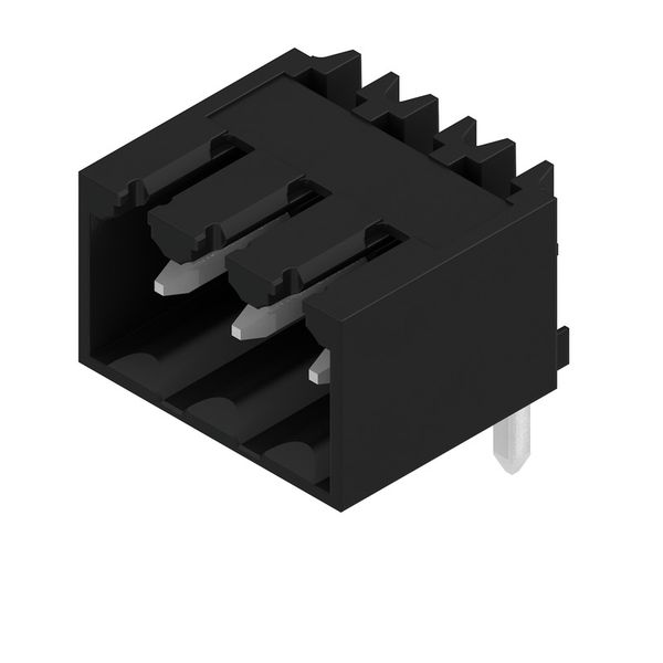 PCB plug-in connector, male header, closed side, THT solder connection, 3.50 mm, Number of poles: 3, 90°, Solder pin length (l): 4.5 mm, tinned, black, Box image 7