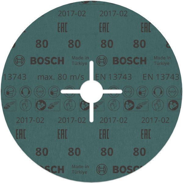 R780 fibre sanding disc, Best for Metal + Inox 180 x 22.23 mm, G80 image 1