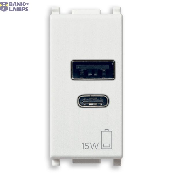A+C-USB power unit 15W 5V 1M white image 1