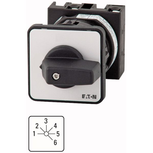 T0-3-151/EZ Step switches, T0, 20 A, centre mounting, 3 contact unit(s), Contacts: 6, 45 °, maintained, Without 0 (Off) position, 1-6, Design number 151 image 1