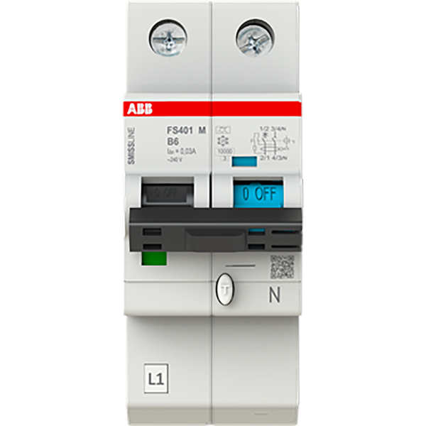 FS401M-B6/0.03 Residual current circuit breaker with overcurrent protection image 1