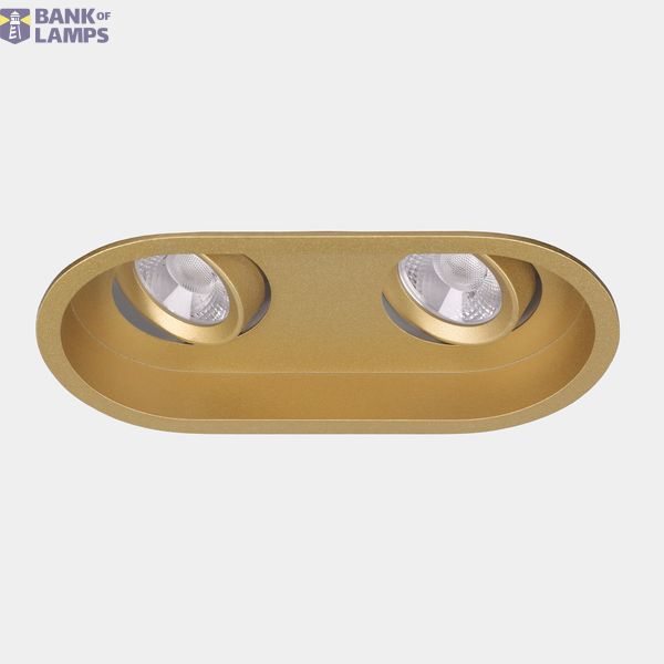 Downlight Play Deco Double 12.8W LED warm-white 2700K CRI 90 48.7º PHASE CUT Gold IP23 1097lm image 1
