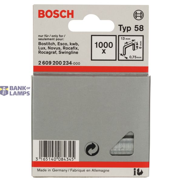 Fine wire staple, type 58 13 x 0.75 x 6 mm image 2