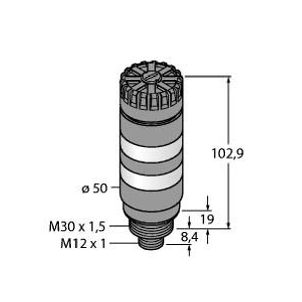 LED Signal Light Compact Signal Tower   TL50C2AKQ image 1