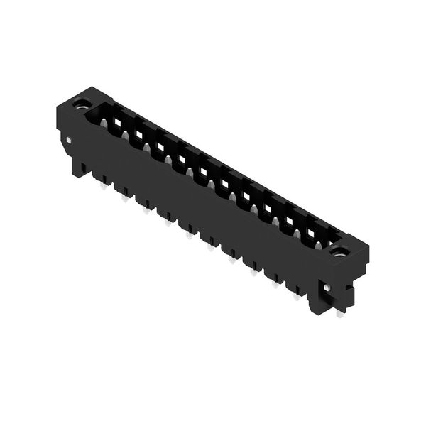 PCB plug-in connector, male header, Solder flange, THT solder connection, 5.08 mm, Number of poles: 11, 180°, Solder pin length (l): 3.2 mm, tinned, black, Box image 3