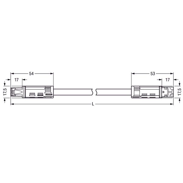 pre-assembled interconnecting cable;Eca;Socket/plug;black image 3