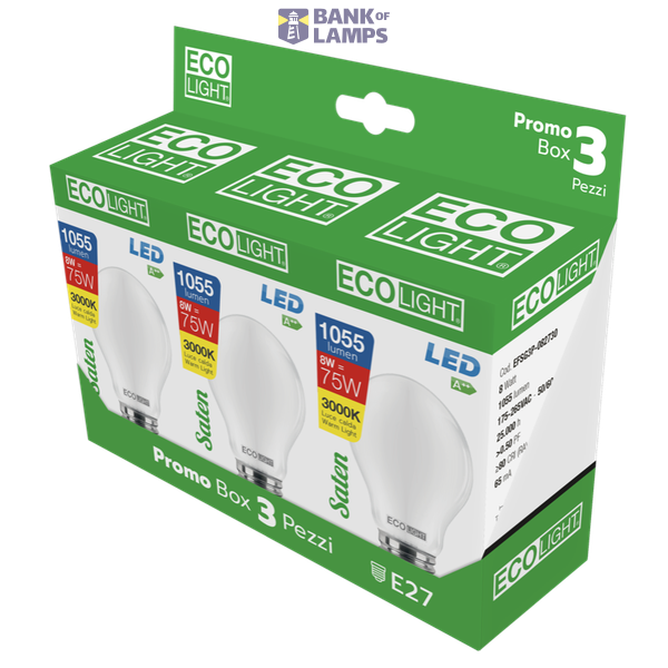 FIL. LED ECOLIGHT GOCCIA PLUS SATEN A60 image 1
