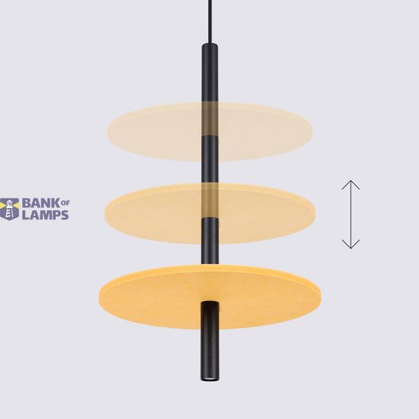 Pendant lamp FELTRO 1 black/yellow image 4