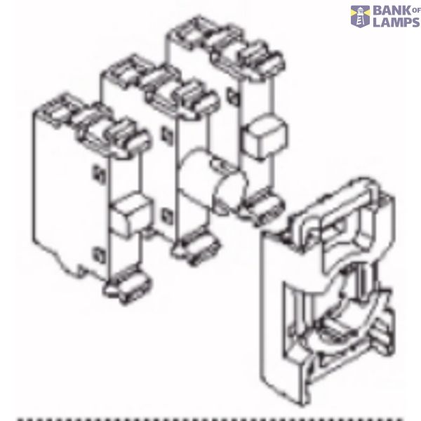 Contactblock 1 no + 1 lb with holder image 1