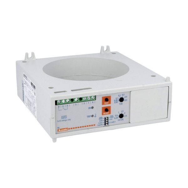 Earth leakage relay with 1 operatin threshold, compact panel mount. CT incorporated, 110VAC/DC-240VAC-415VAC image 1