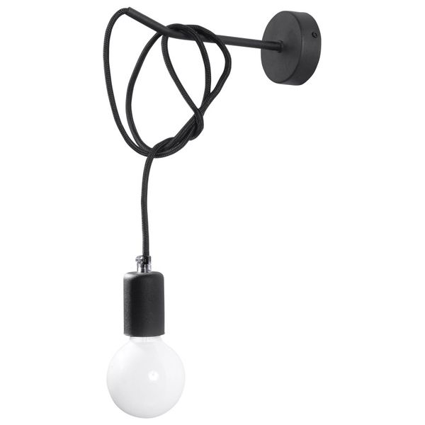 WALL LAMP EDISON BLACK E27 1X60W IP20 image 1