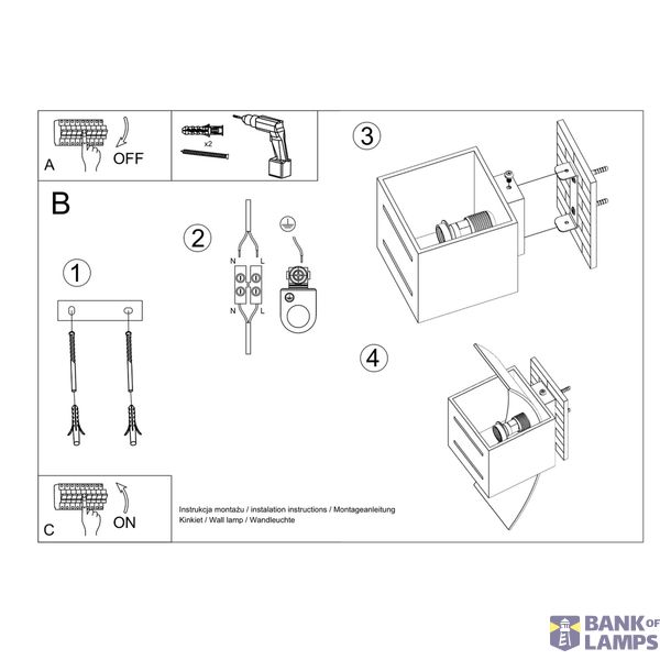 WALL LAMP LORETO GREY G9 1X40W IP20 image 6