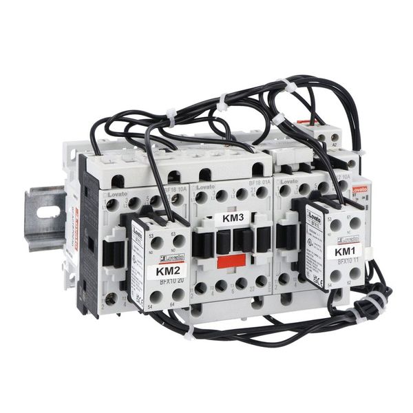Completa star-delta starter, open frame, for starting time up to 12 seconds and a maximum of 30 operations/hour, max IEC operating current 28A. Coil voltage 400VAC 50/60Hz image 1