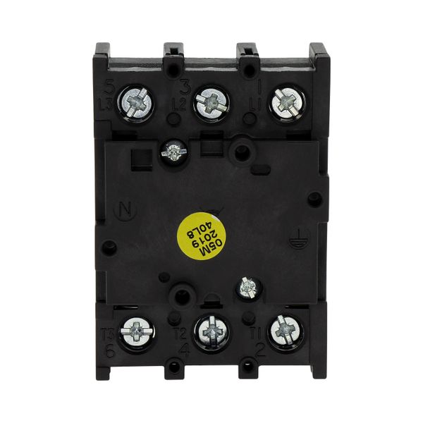 P1-25/E On-Off switch, P1, 25 A, flush mounting, 3 pole, with black thumb grip and front plate image 26