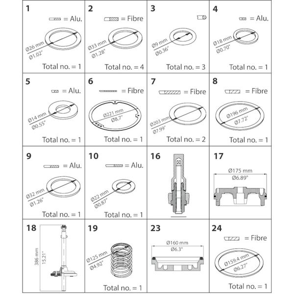PML 125 Overhaul kit image 1