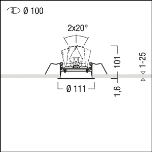 DIAMO MD GIMBAL FRAME R1 WH WH - Mounting ring image 3