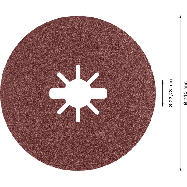 EXPERT R781 Prisma Ceramic X-LOCK Fibre Disc 115 mm, 22.23 mm, G 80, 5-pc image 2