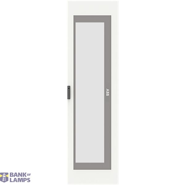 Transparent door 2PW/14GU, RAL7035 image 1