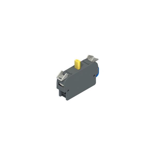 Self-monitored contact block, panel fixing, 1NC slow action image 1