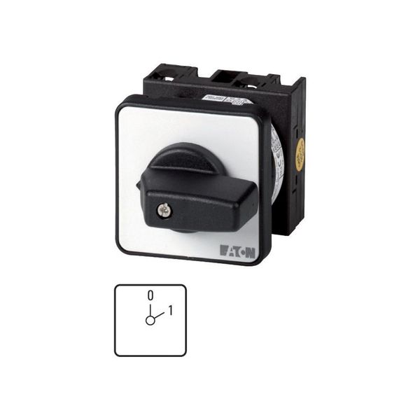 T0-1-8201/E ON-OFF switches, T0, 20 A, flush mounting, 1 contact unit(s), Contacts: 2, 60 °, maintained, With 0 (Off) position, 0-1, Design number 8201 image 3