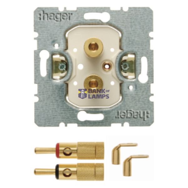 High-End speaker socket with banana plugs image 1