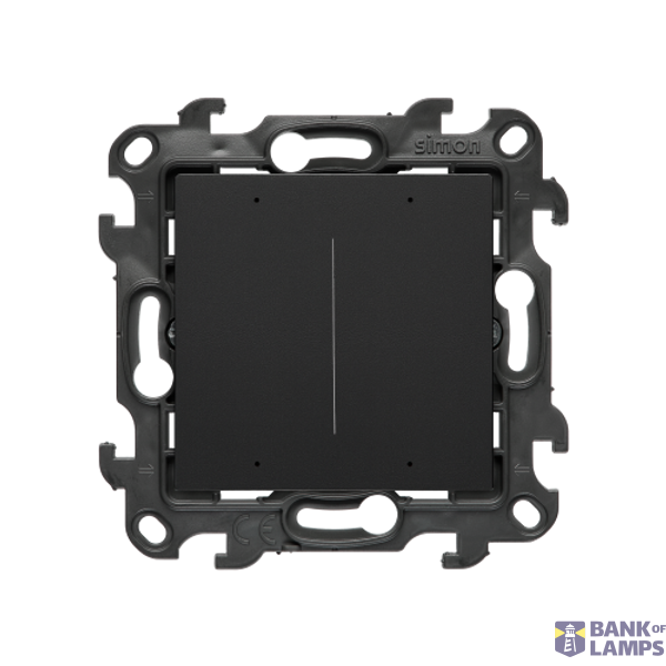 Double electronic roller blind controller, (module), Simon 24, IP20, black matt image 1