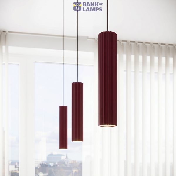 Pendant lamp KARBON 1 burgundy image 6