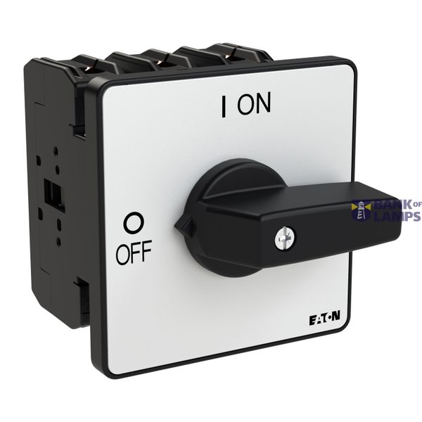 P3 On-off switch, 80 A,Flush mounting, 3 pole, Form E, Black, Short th image 2