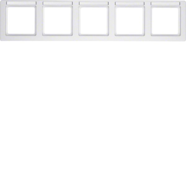 Frame 5gang hor., lab. field, Q.1, p. white velvety image 1