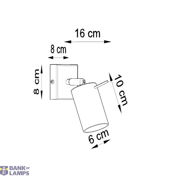 WALL LAMP RING BLACK GU10 1X40W IP20 image 6