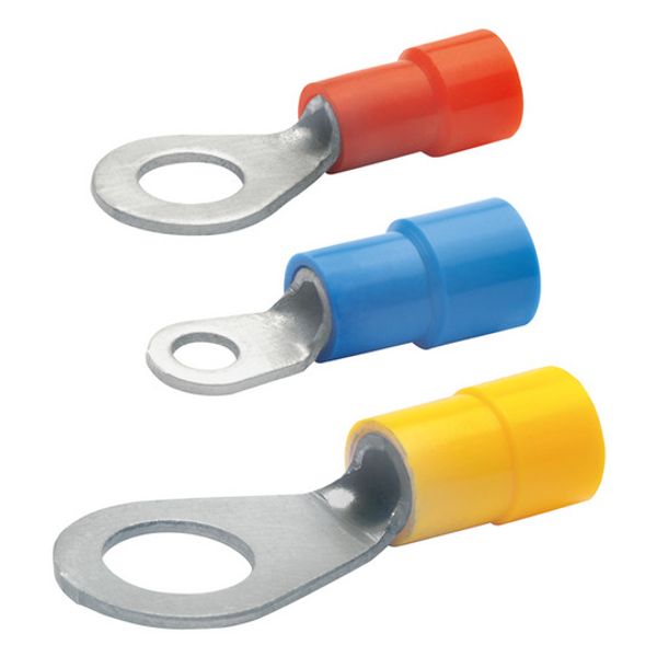 Insulated ring cable lug, 4.0-6.0 mm², AWG 12 to 10, 10.5 mm, yellow, 65010 image 1