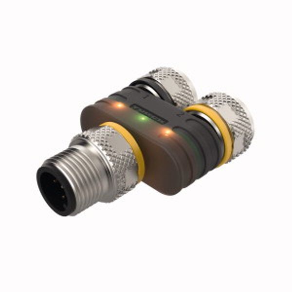 2-Way Splitter Y-Splitter with LED, M12 × 1 Male Connector — 2 × M12 × 1 Female Connectors   YB2-FSM5-2FKM5.4-P7X3 image 2