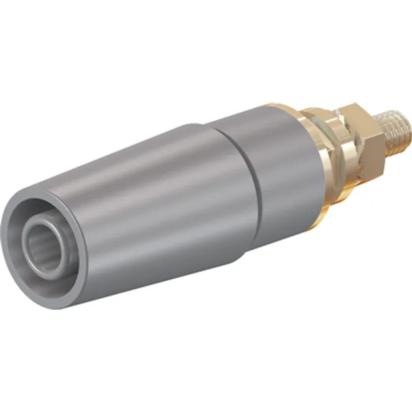 4 mm socket, screw connection, mounting Ø 8.3 mm, CAT II, gray, 23.3050-28 image 1