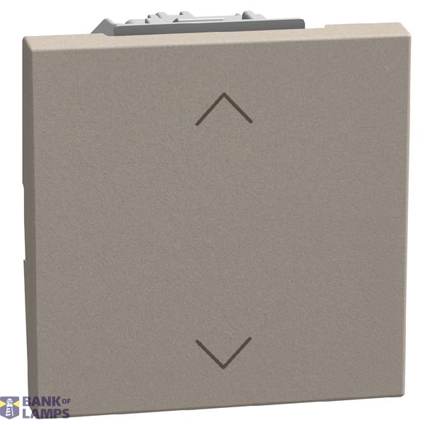 Double Push Button Light Now Interlocked 2 Module Stone image 1