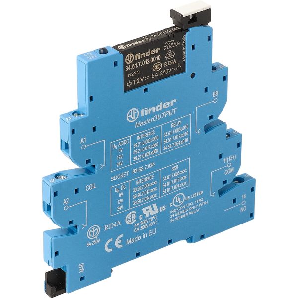 Rel. interface EMR MasterOUTPUT screwless 6,2mm.1CO 6A/6VUC, AgNi (39.21.0.006.0060) image 4