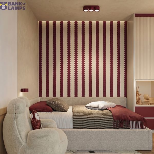 Wall lamp AURA burgundy Gx53 image 4