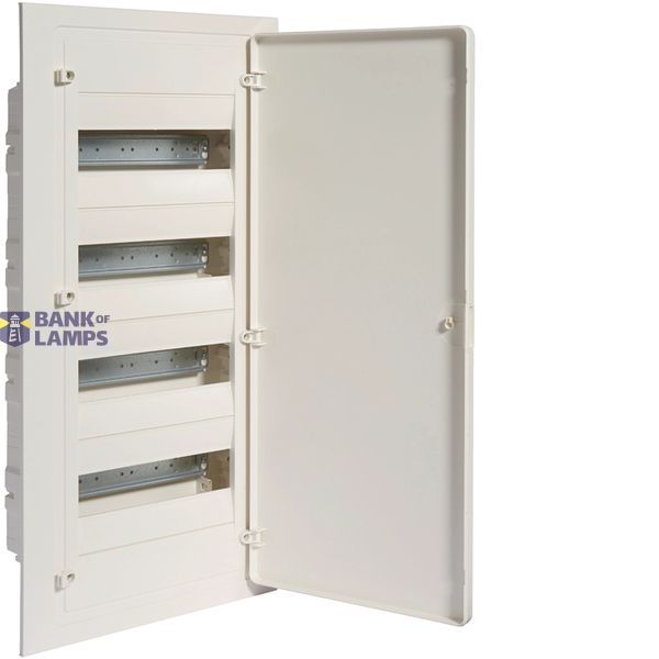 Small distributor,golf,flush,4row,IP40,48M,MS-terminal,PE,white door image 1