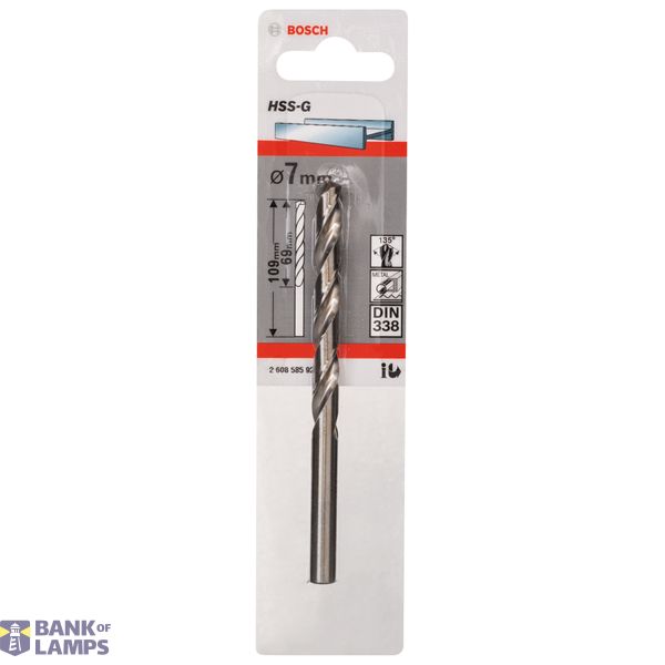 Metal drill bits HSS-G, DIN 338 7 x 69 x 109 mm 1 pcs. image 2
