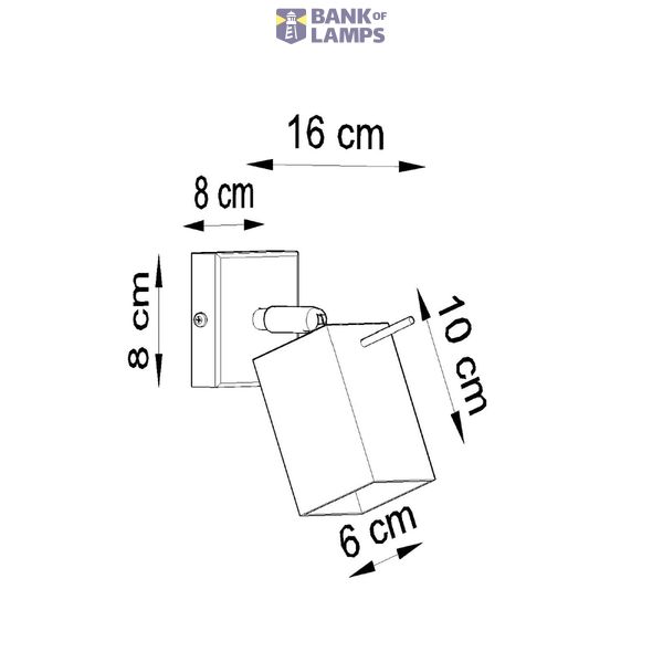 WALL LAMP MERIDA BLACK GU10 1X40W IP20 image 6