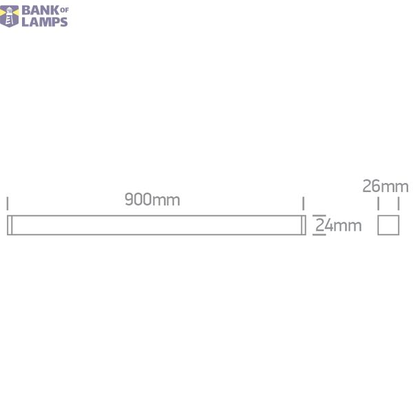BLACK 30W LINEAR LIGHT CCTV 48V IP20 FLAT MAGNETIC image 2