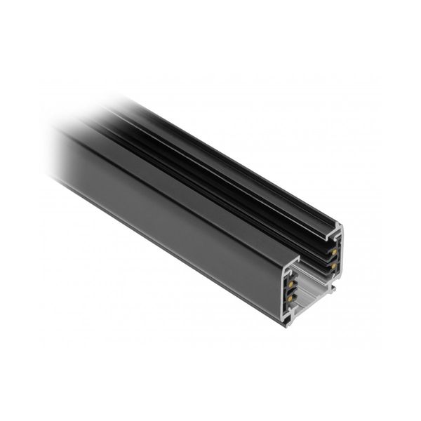 Power supply plug for 3-phase track, left, black image 1