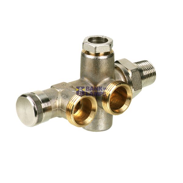 RA-KW 3/4" Verdeelafsluiter muuraanluistung 2-pijps image 1