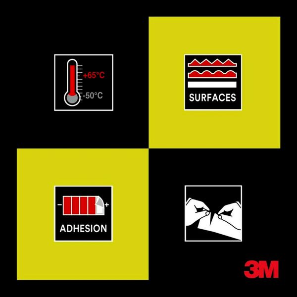 3M™ Duct Tape 399,  Brick & Concrete, Yellow, 44 mm x 50 m, 1 Roll/Pac image 1