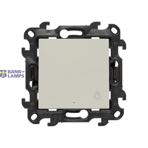 SOON ON SALE, Light push button with indicator light, (module), Simon 24, IP20/IP44, 10AX, 10A, cashmere image 1