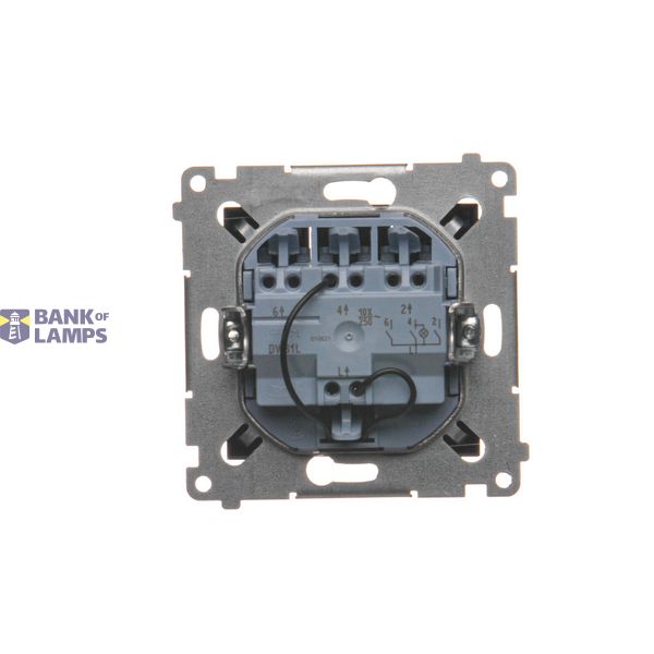 Double socket outlet with eaerthing and shutters - for Premium frames, (module), 16A, 250V, Screw, white image 1