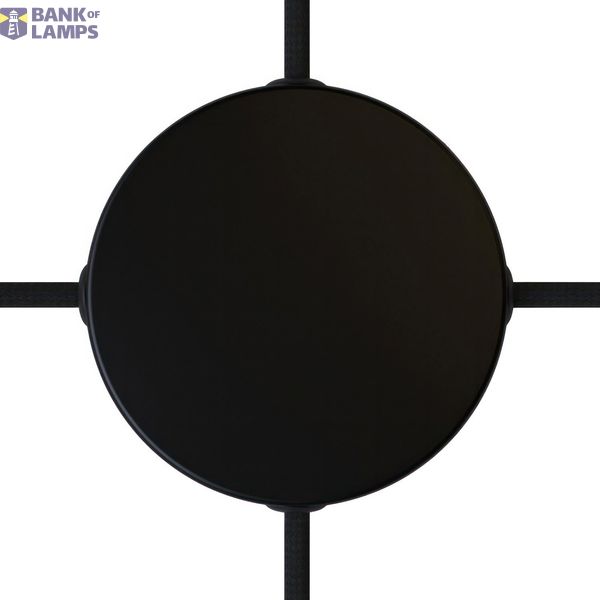 Cylindrical metal 4-side hole ceiling rose kit (junction box) image 1